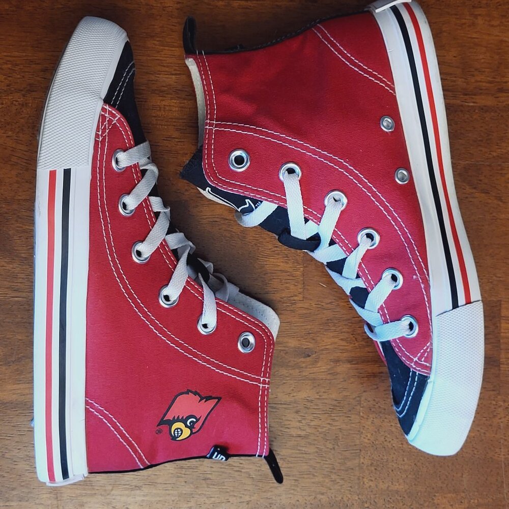 Skicks~Sz Womens 6M~U of L Cardinal ~ High Top Sneakers ~ Excellent Condition